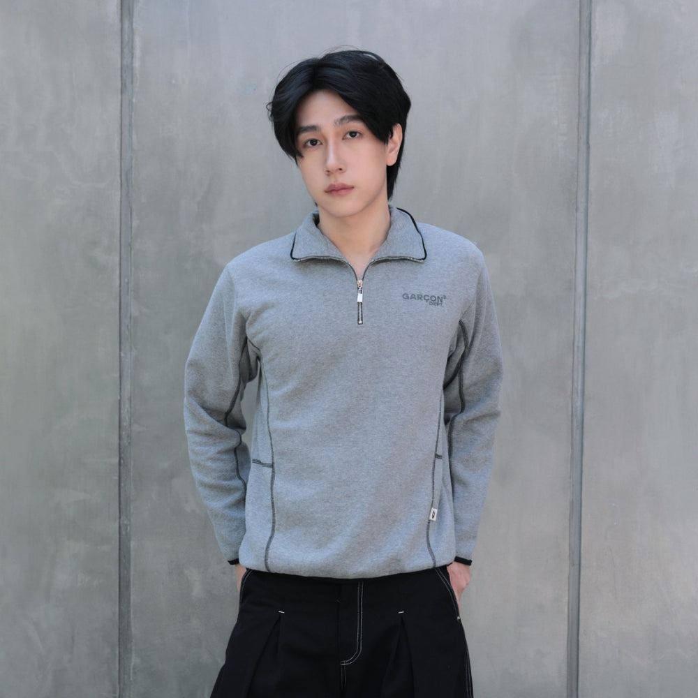 Garcon grey logo cutting Long sleeve shirt