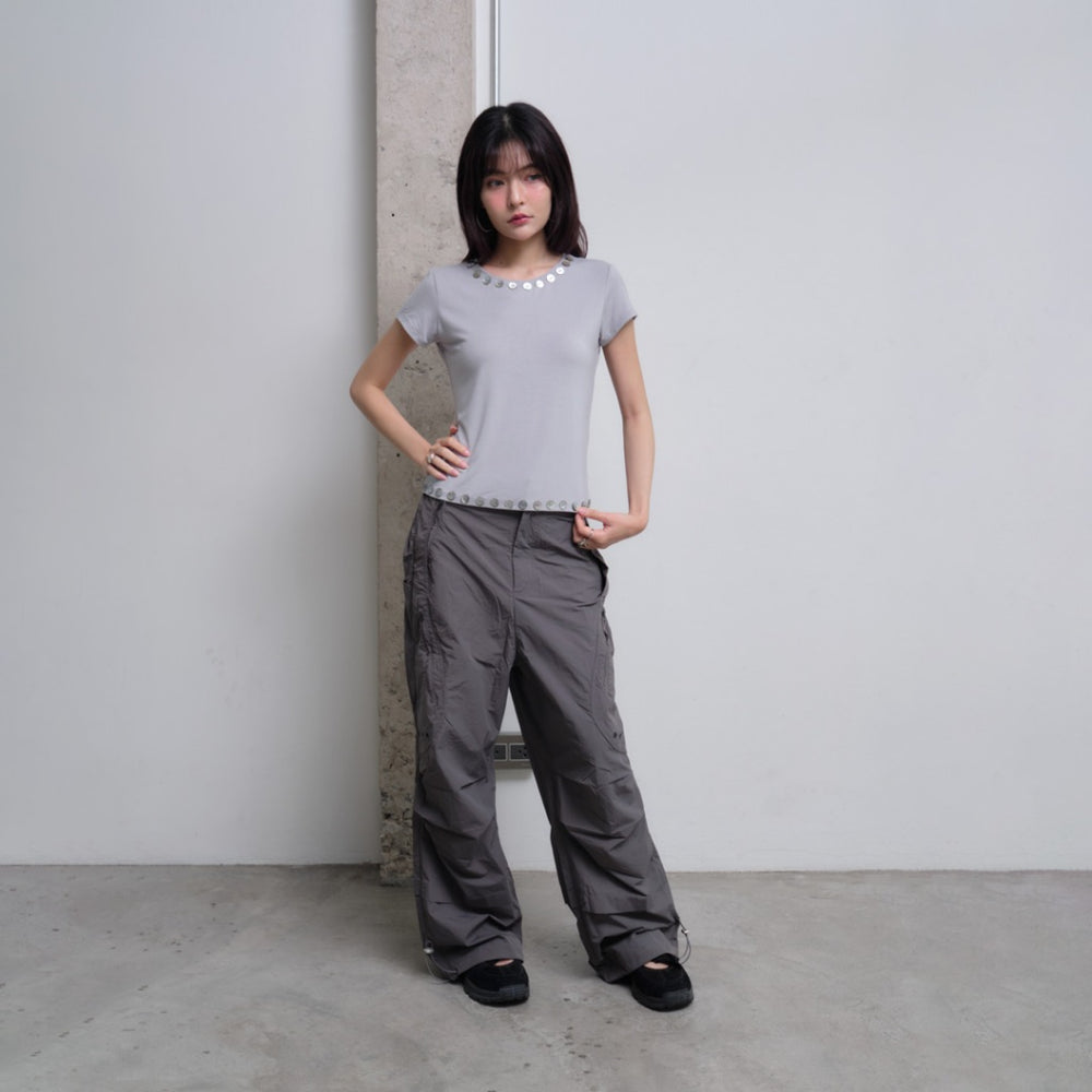 Garcon Shell buttons baby tee