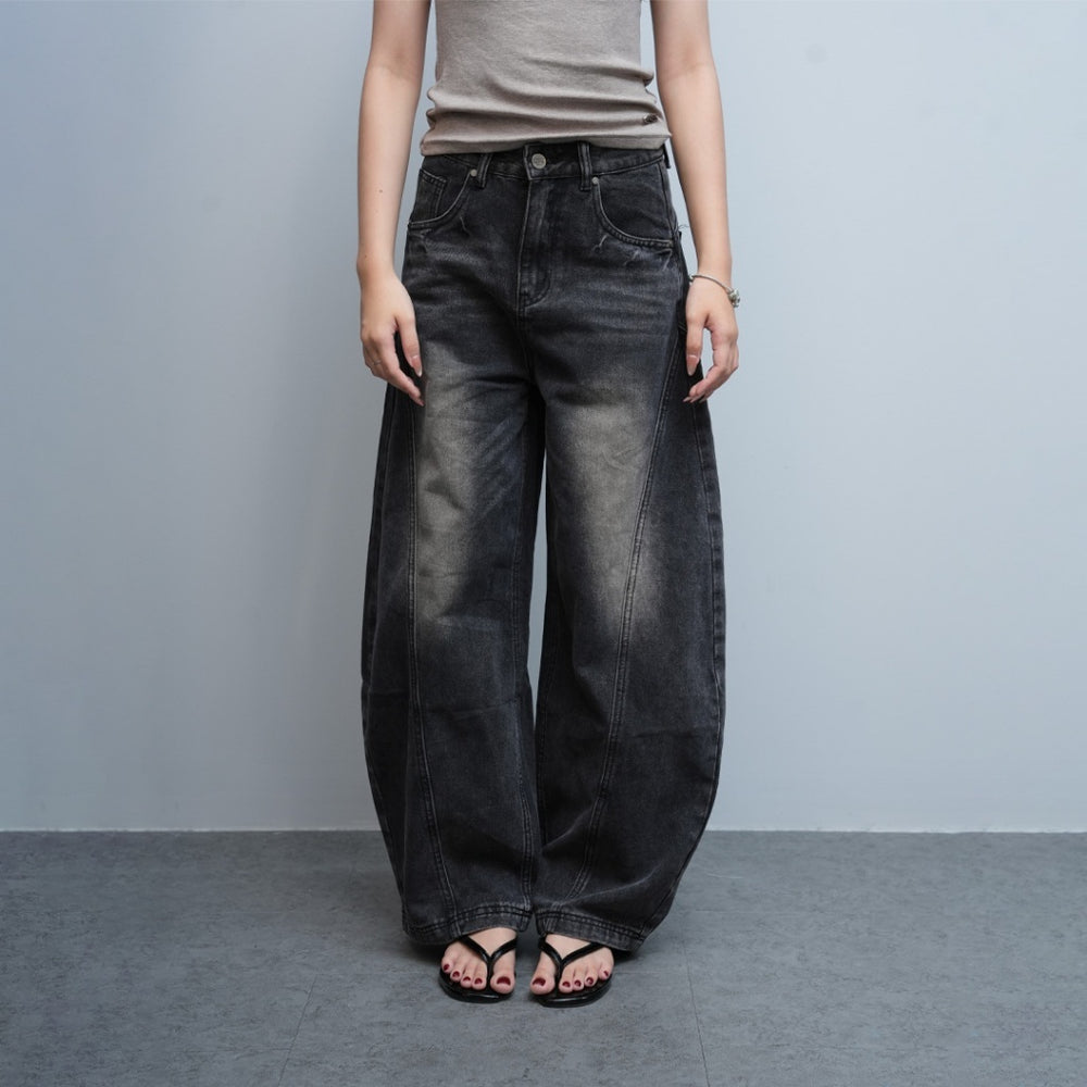 Garcon fade black baggy cutting denim