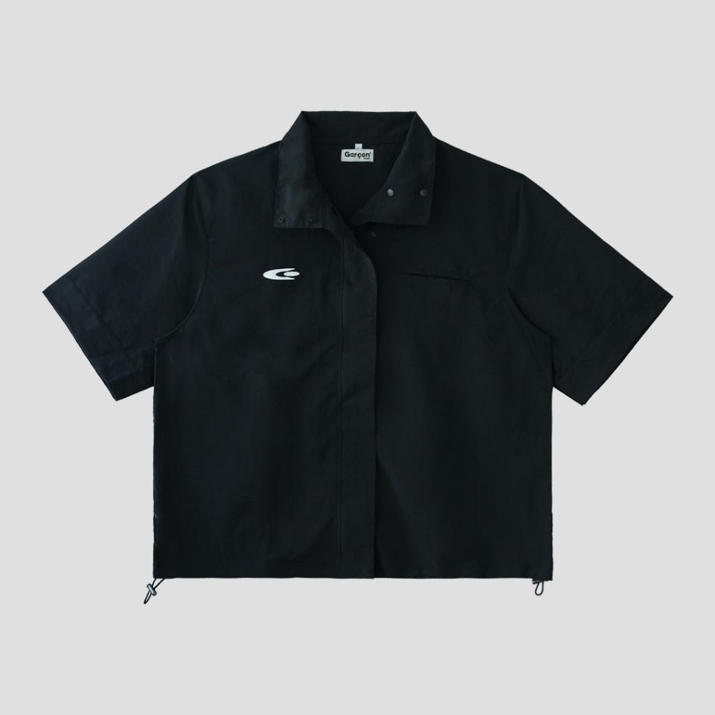 Black nylon short shirt — 4