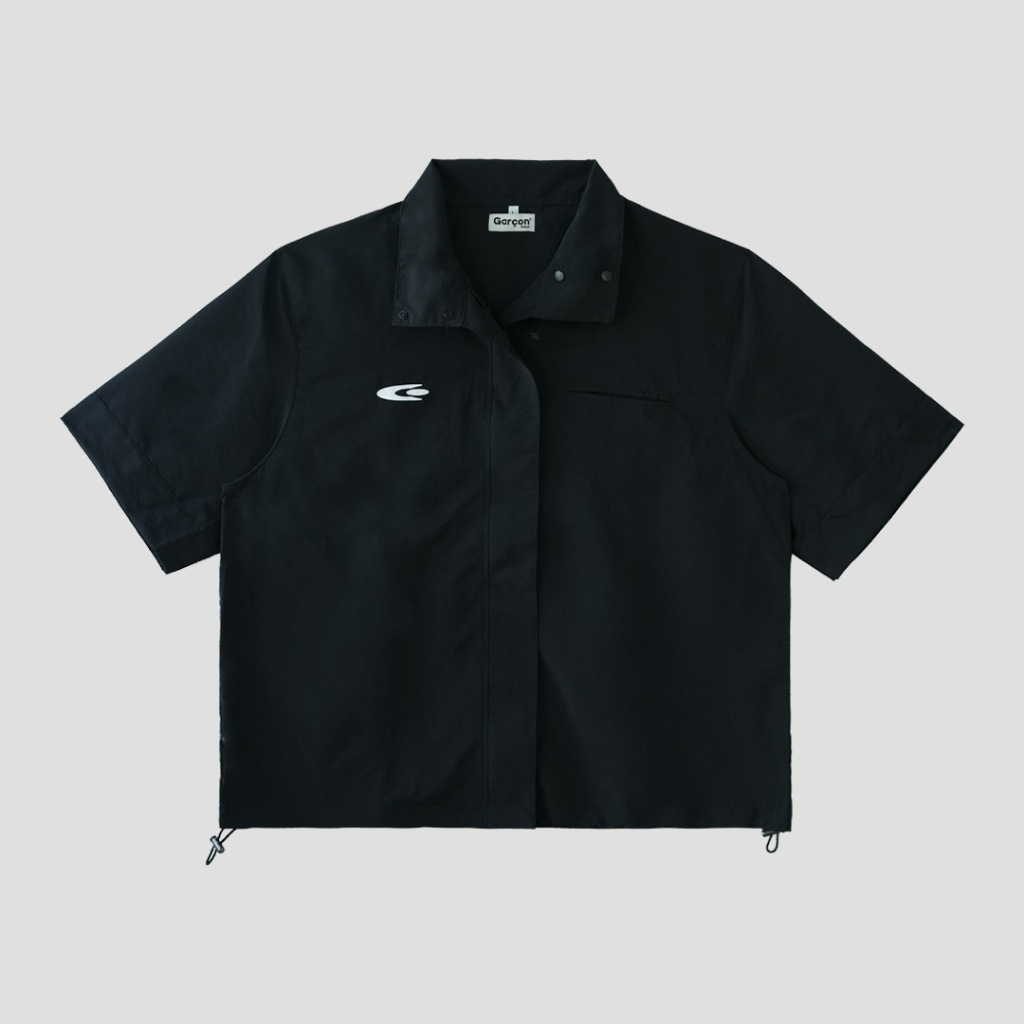 Black nylon short shirt — 6