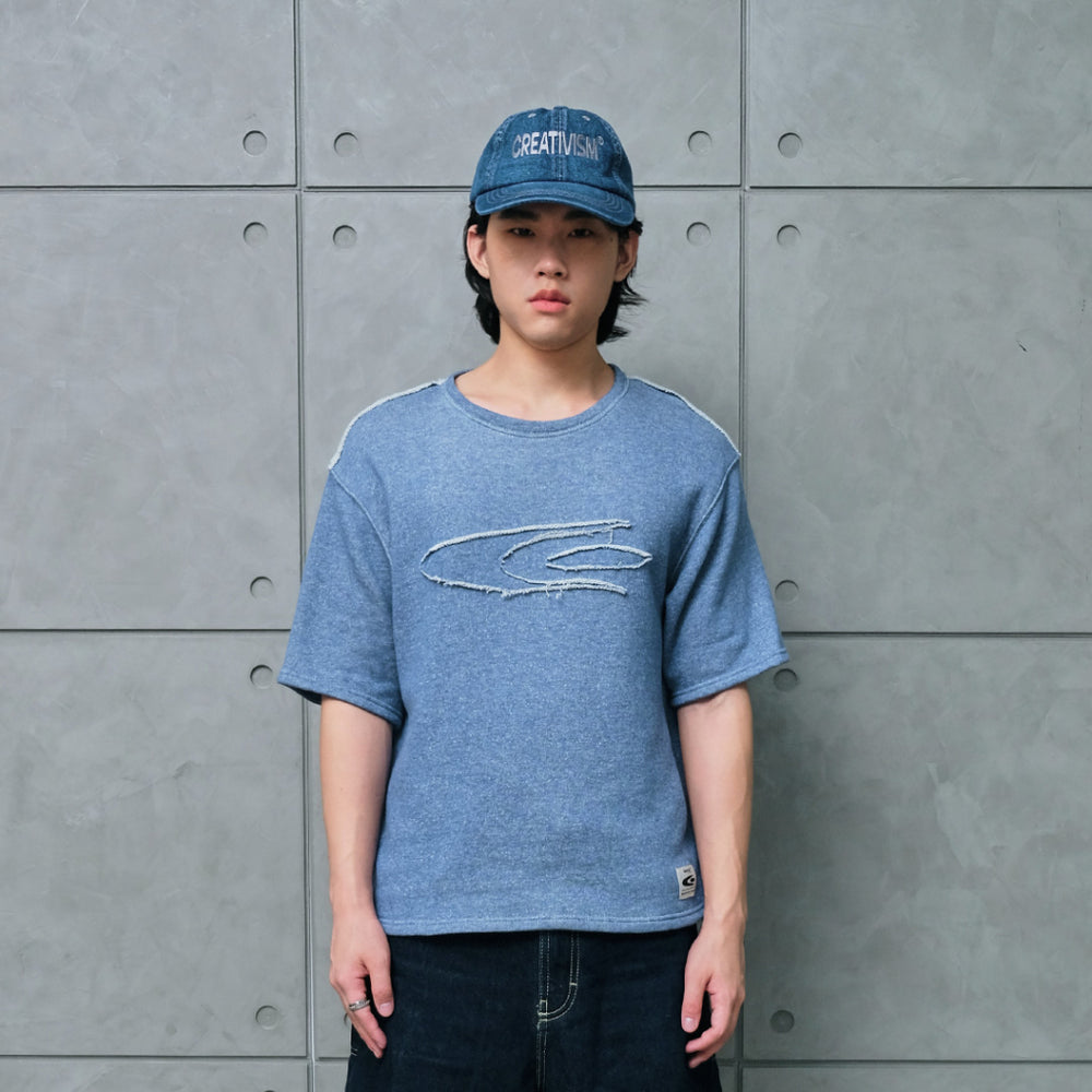 Garcon front patch blue tee