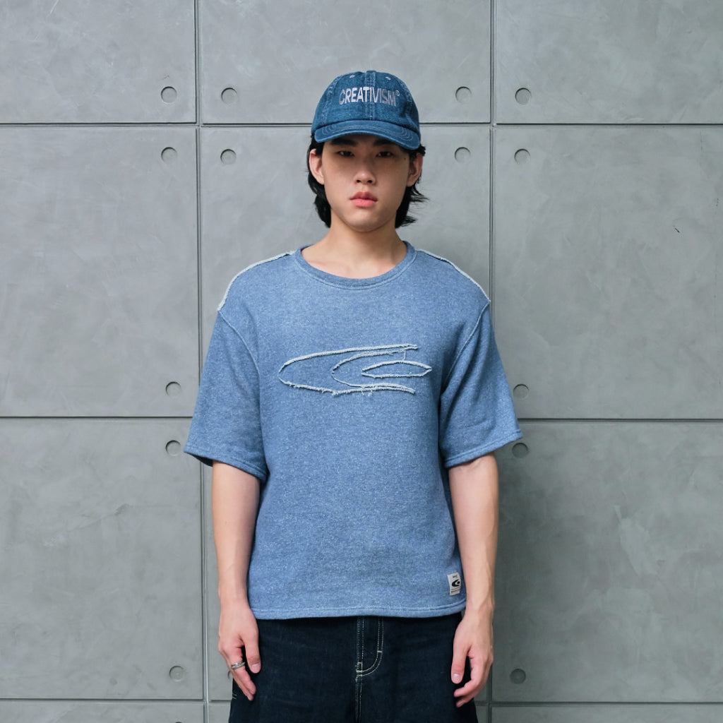 Garcon front patch blue tee — 1