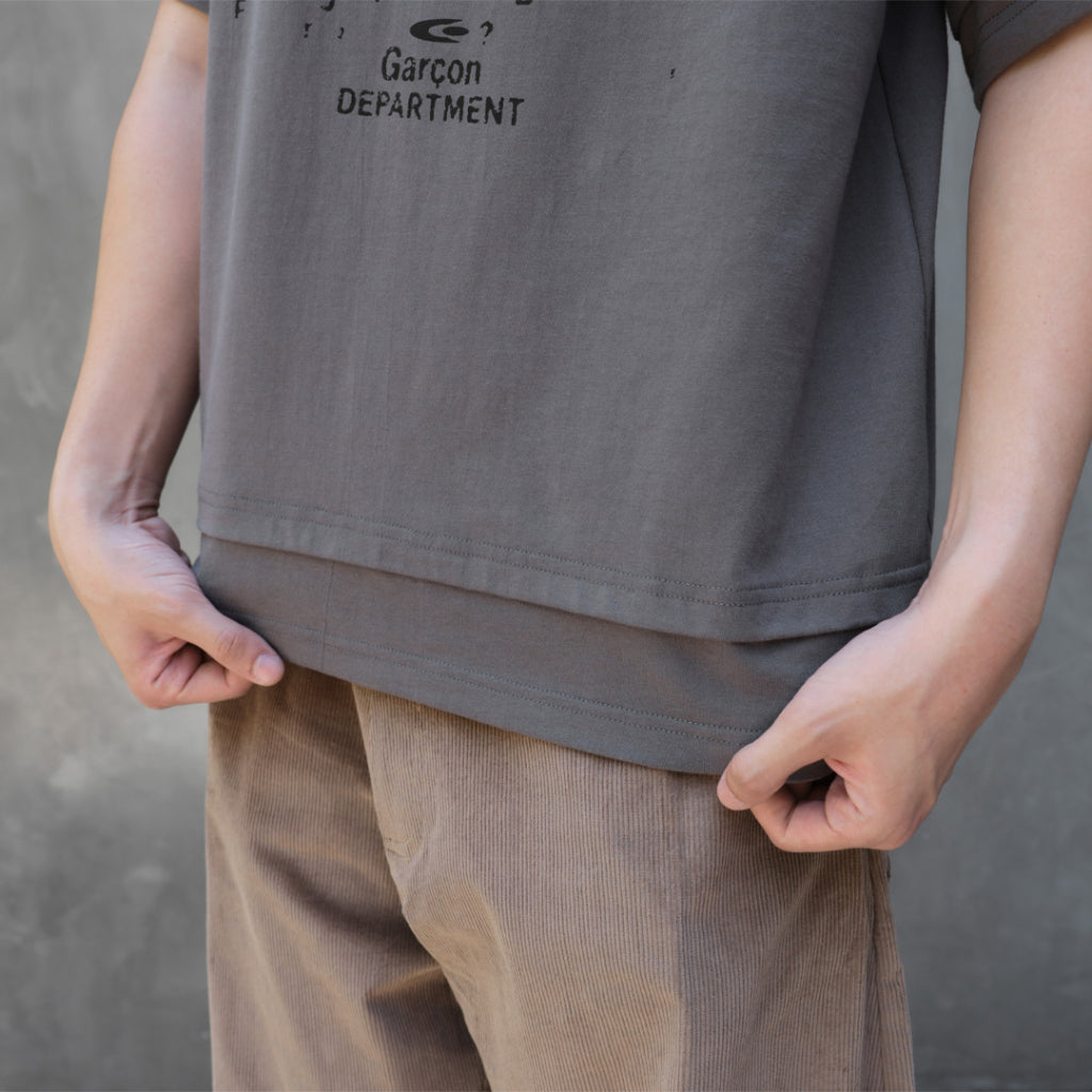 Garcon map light Gray tee — 2
