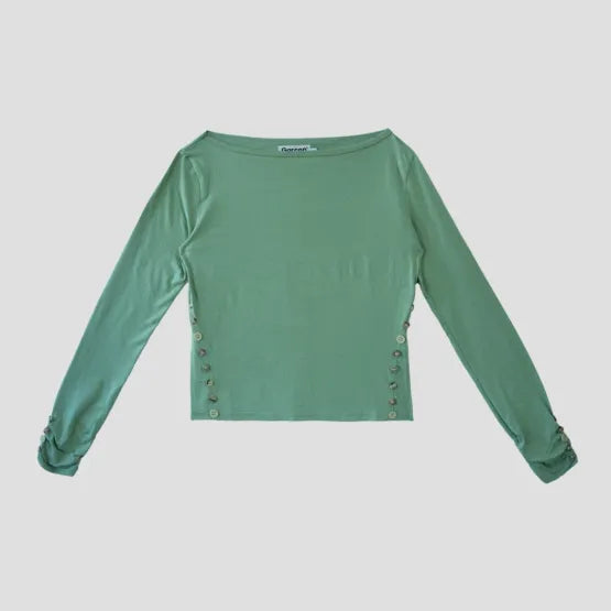 Buttons light green long-sleeved shirt — 6