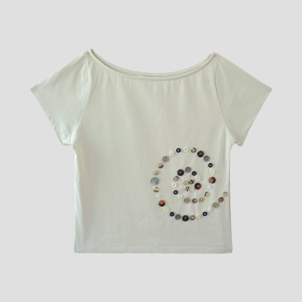 Spiral pattern baby tee — 10