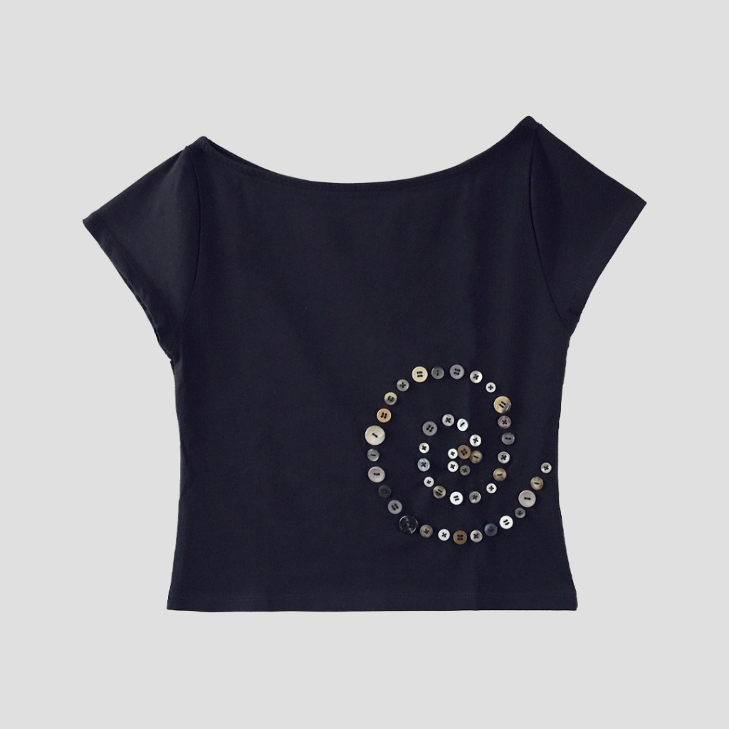 Spiral pattern baby tee — 12