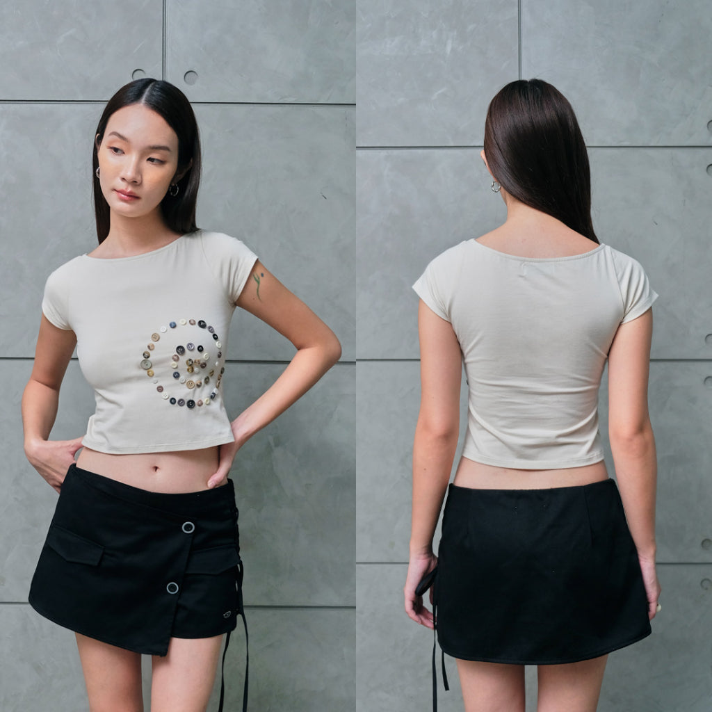 Spiral pattern baby tee — 5
