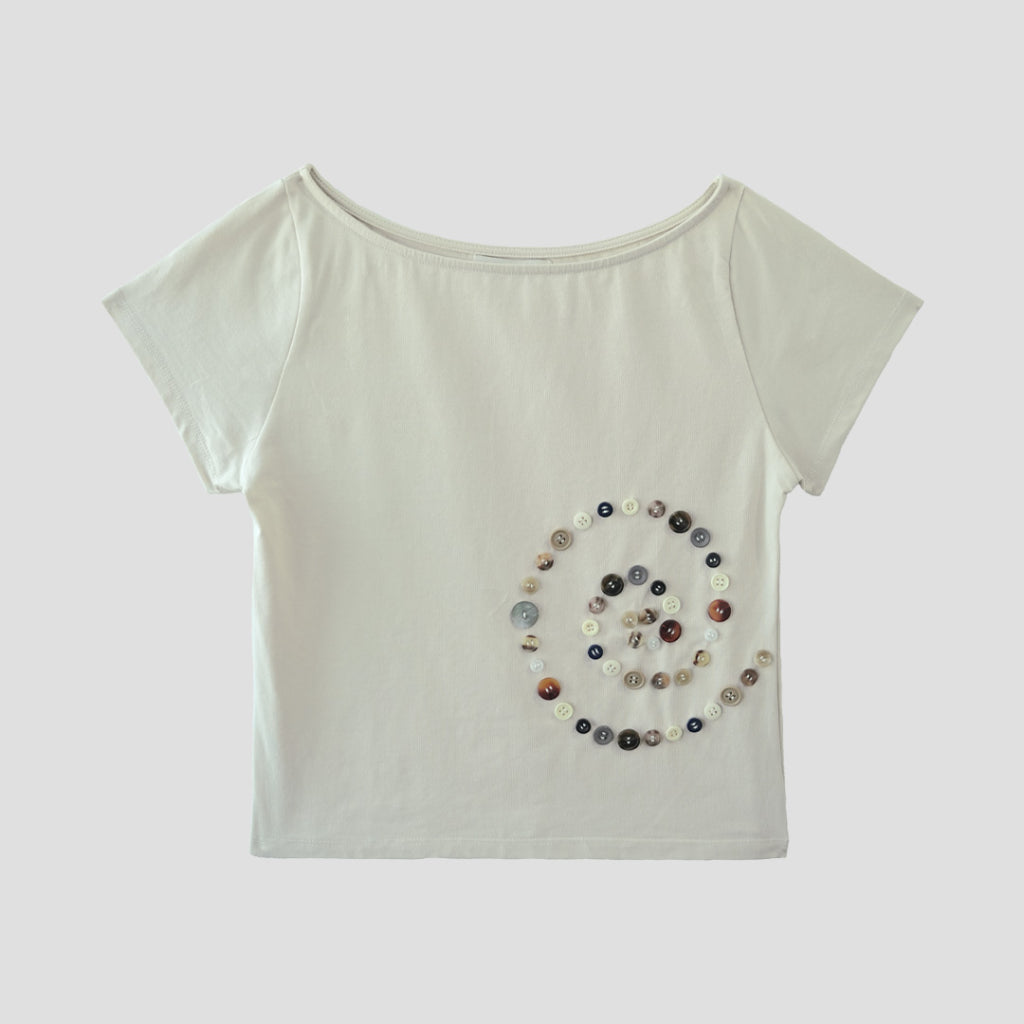 Spiral pattern baby tee — 6