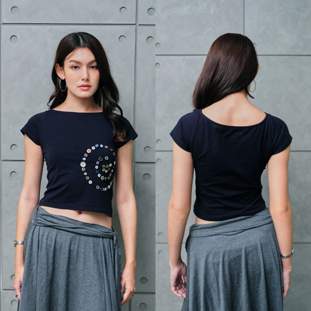 Spiral pattern baby tee — 8
