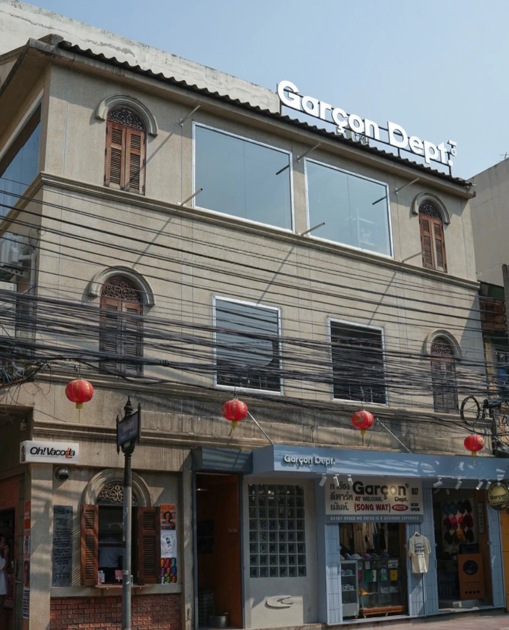 The Songwat building, a heritage shophouse with arched shuttered windows