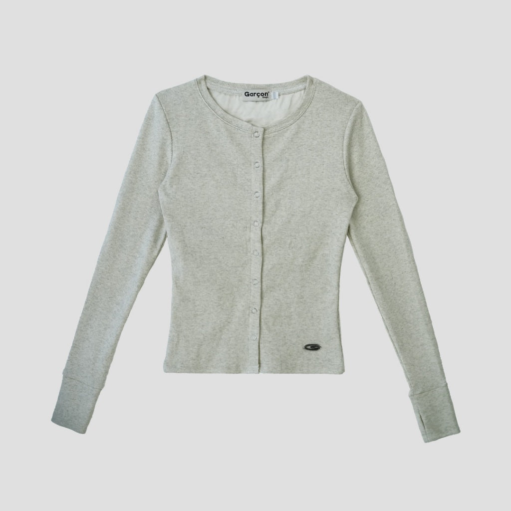 Garcon Slim dark grey ring shirt