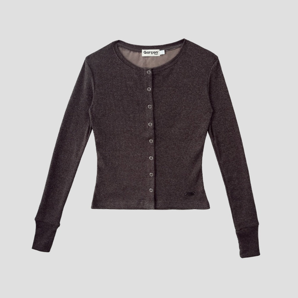 Garcon Slim dark grey ring shirt