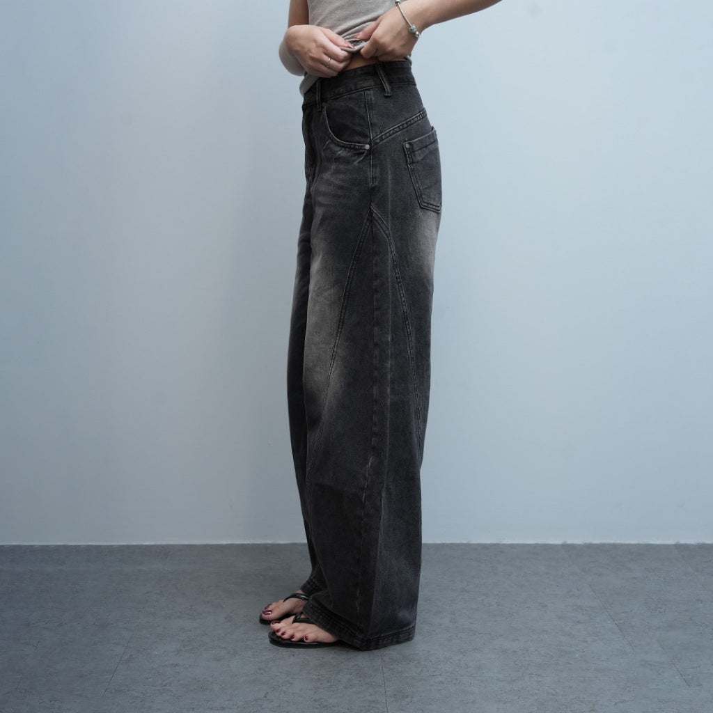 Garcon fade black baggy cutting denim