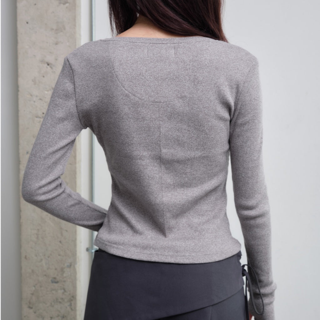 Garcon Slim dark grey ring shirt