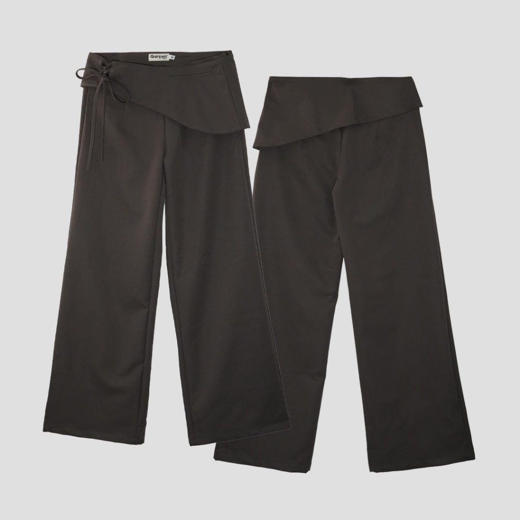 Two layers long pants Brown / L