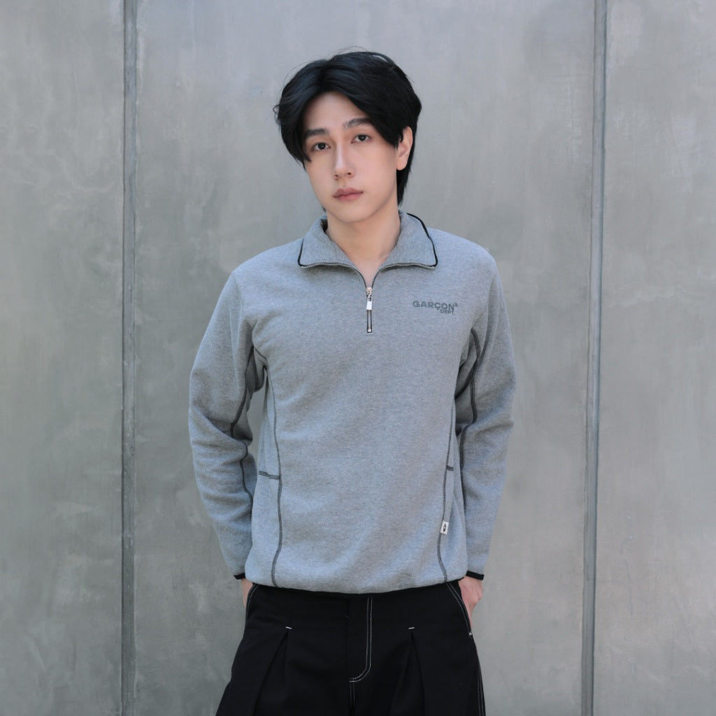 Garcon grey logo cutting Long sleeve shirt