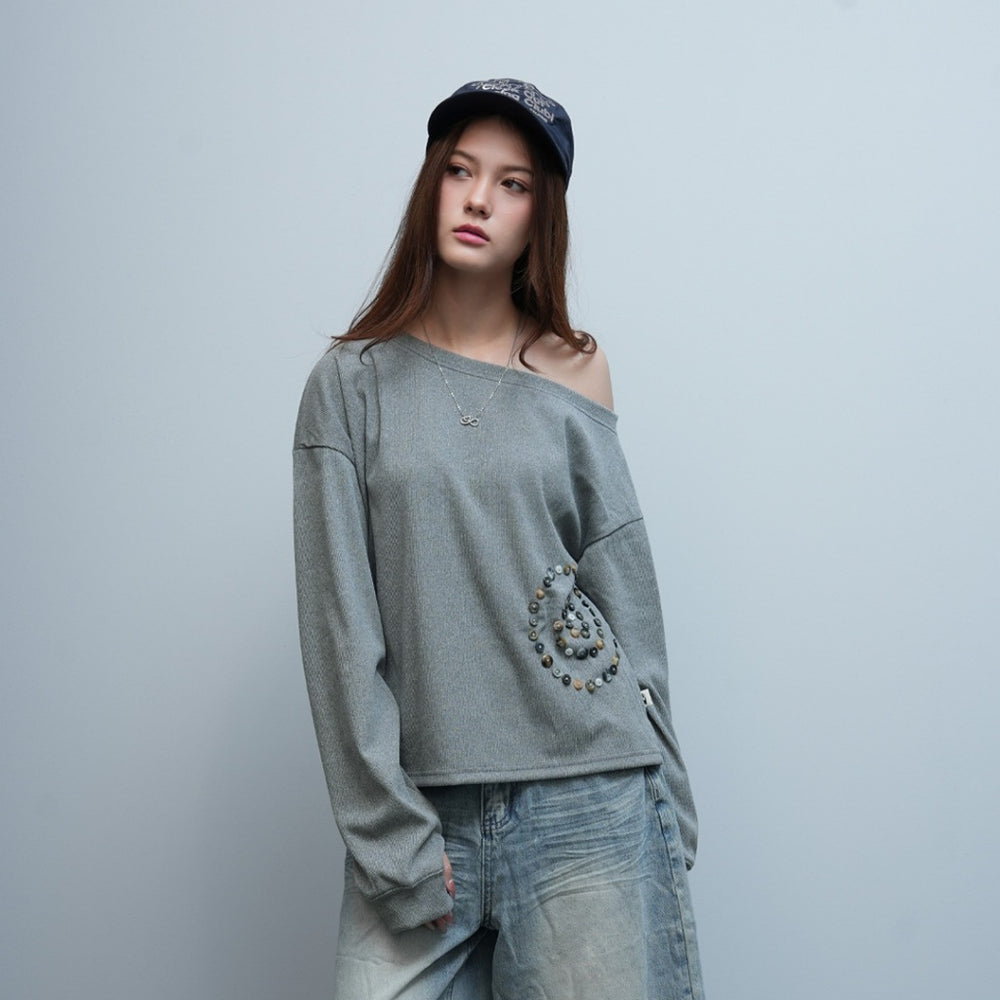 Relaxed Off-Shoulder Sweater