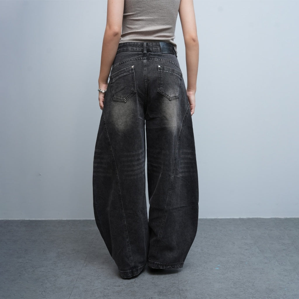 Garcon fade black baggy cutting denim