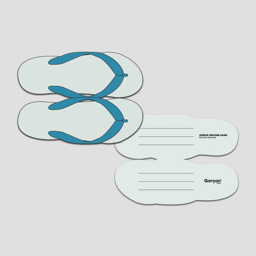 Sandles die cut postcard