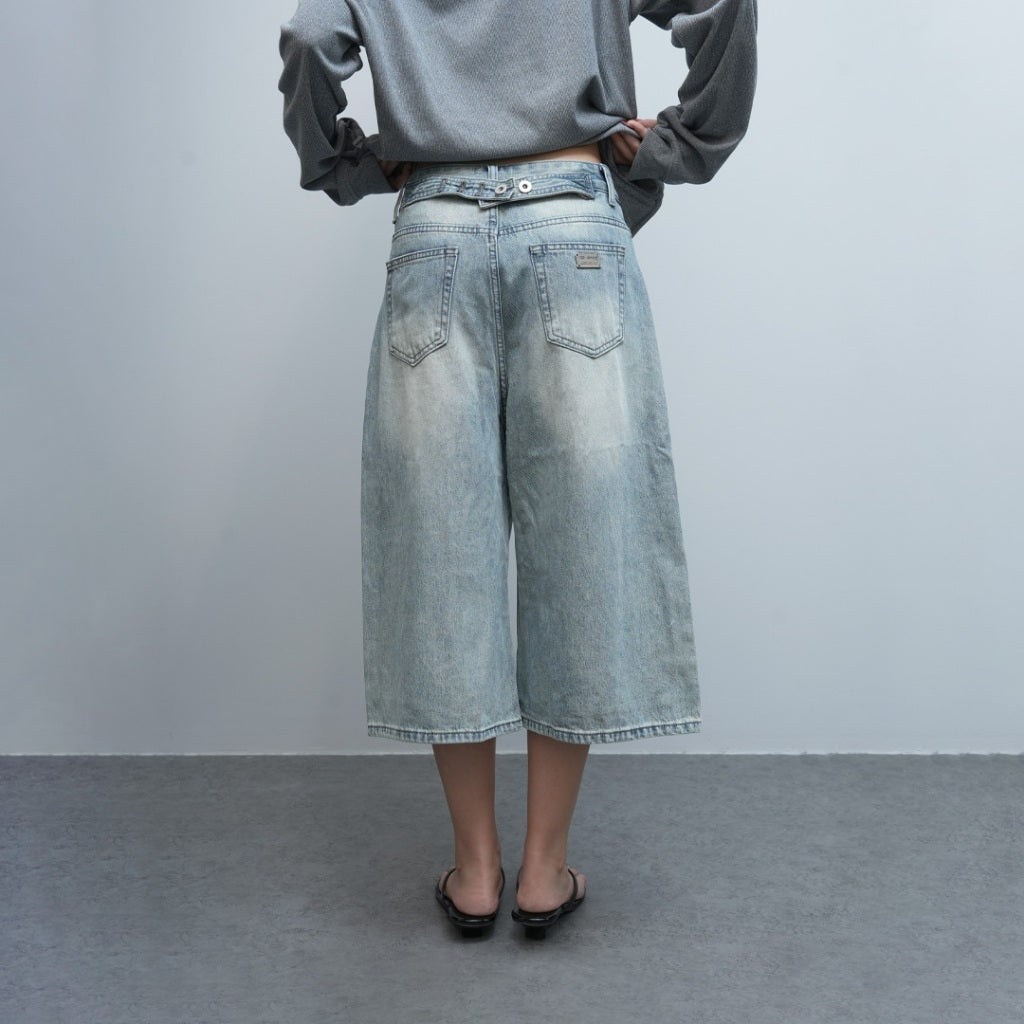 Garcon fade blue denim jorts