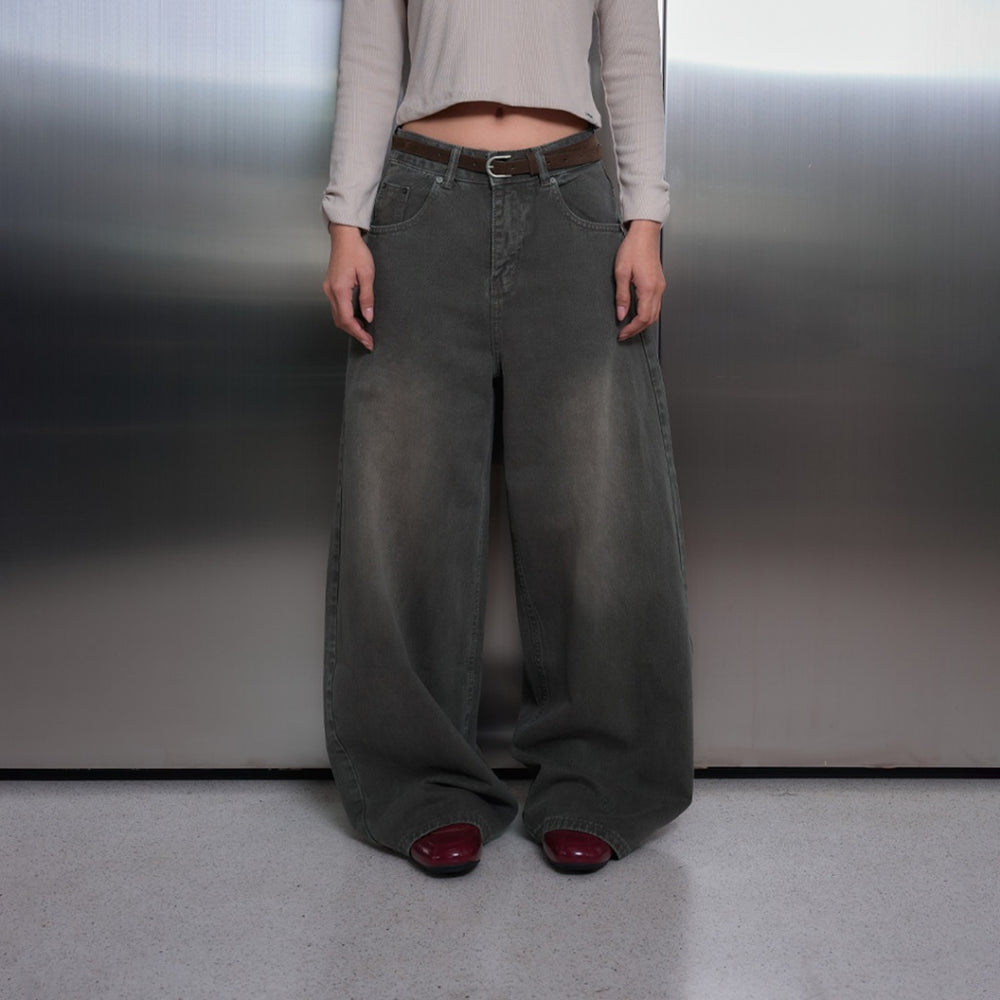 Garcon fade brown baggy denim