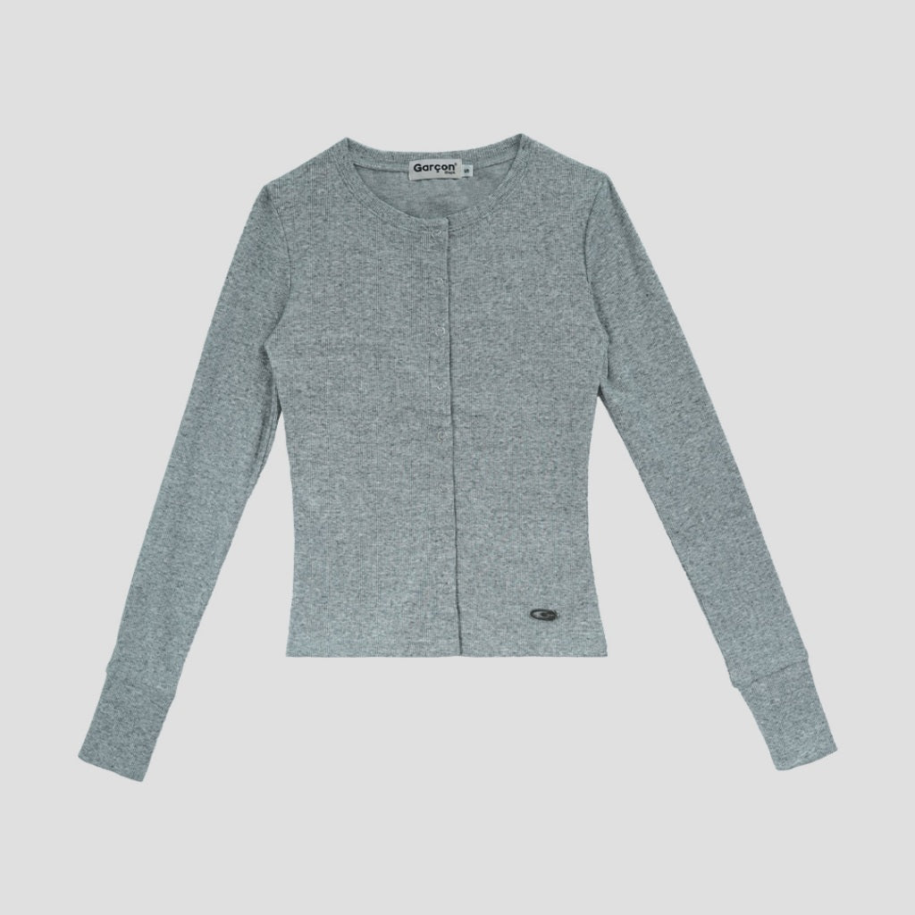 Garcon Slim dark grey ring shirt Oreo / S