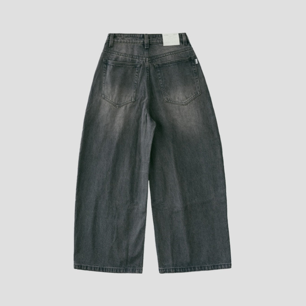 Stone-Washed Dark blue jeans