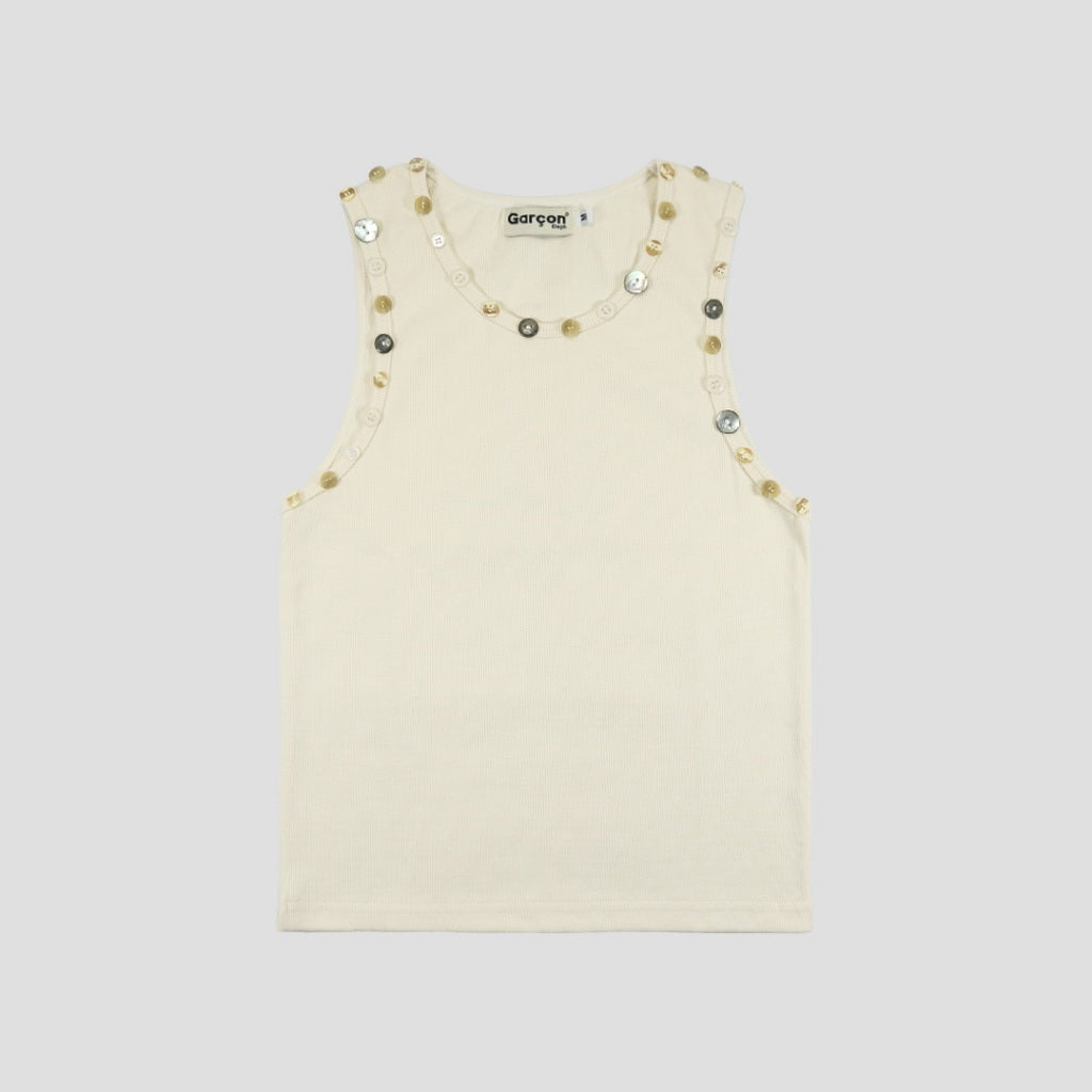 Garcon Random buttons tank top Ceam / L