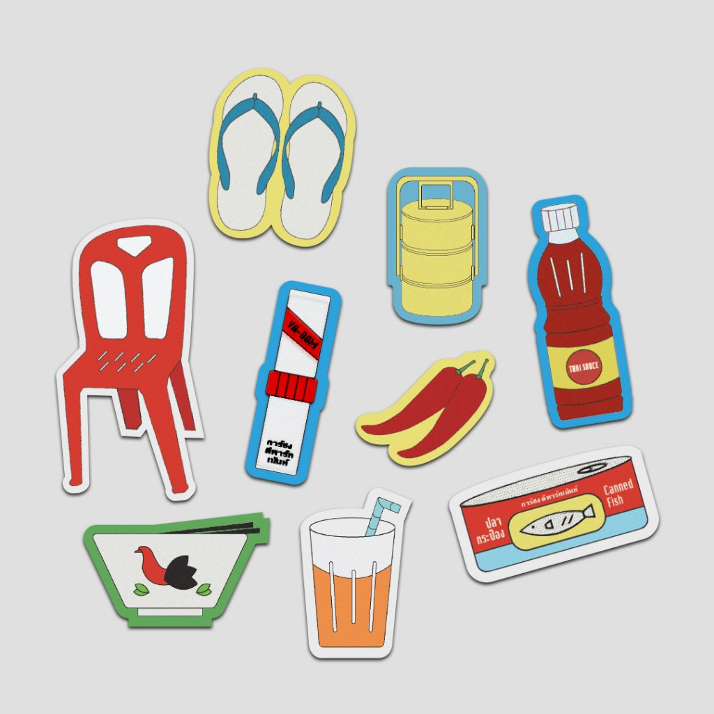 samun prajam baan sticker set