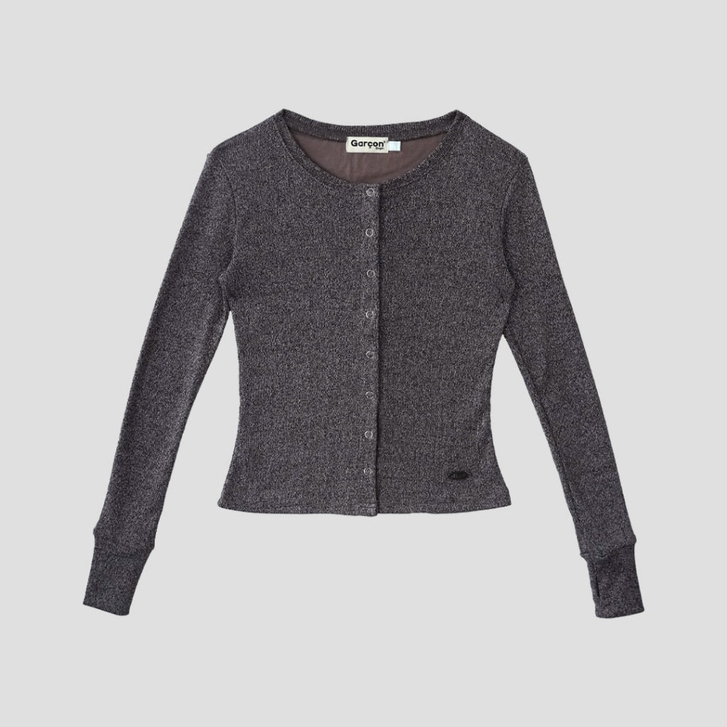 Garcon Slim dark grey ring shirt