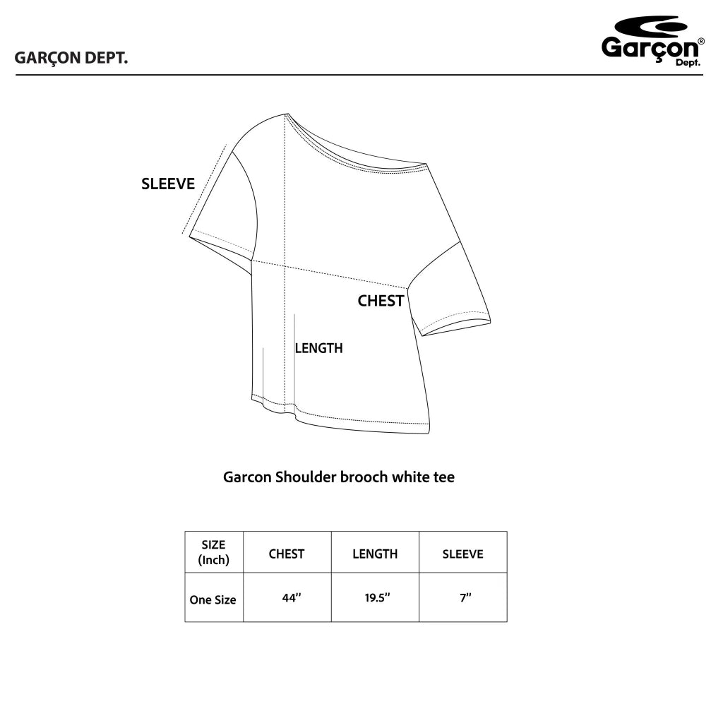 Garcon Shoulder brooch white tee