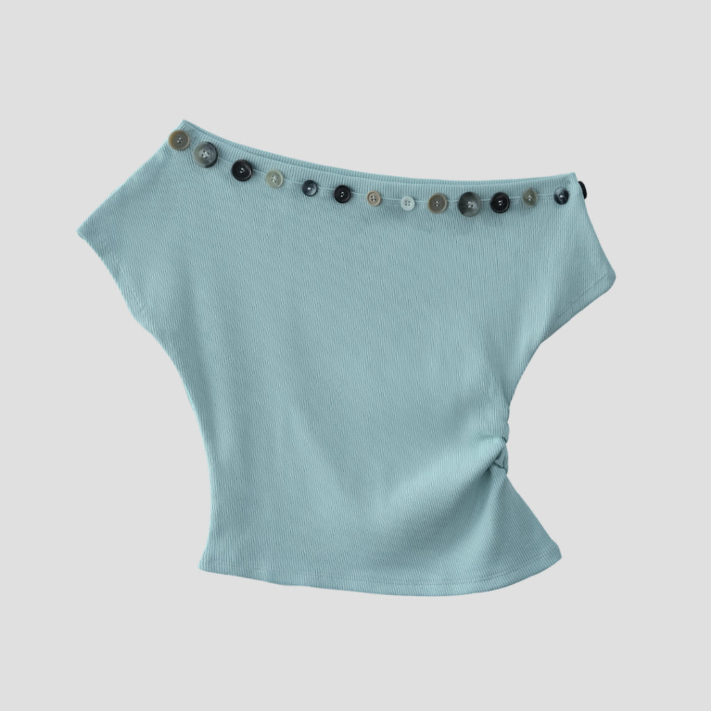 Garcon Random buttons Off shoulder Mint / S