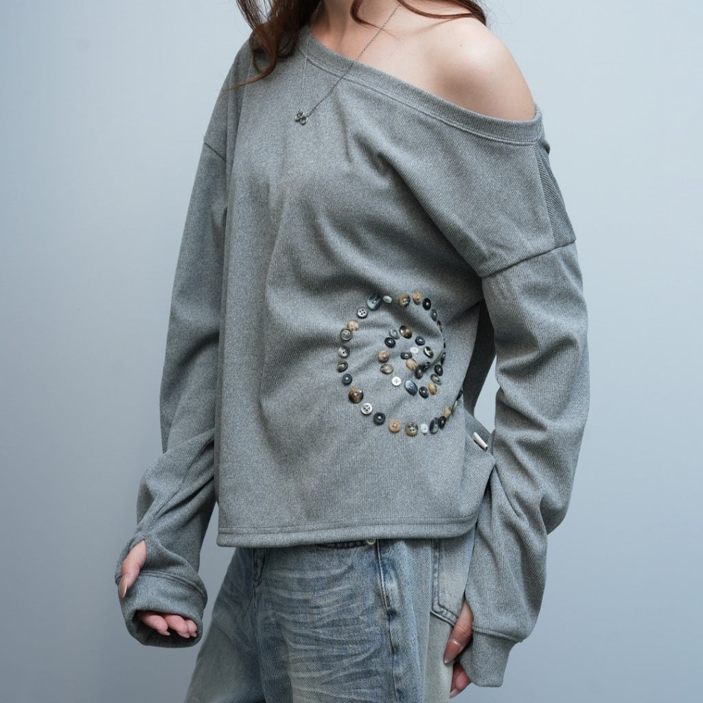 Relaxed Off-Shoulder Sweater