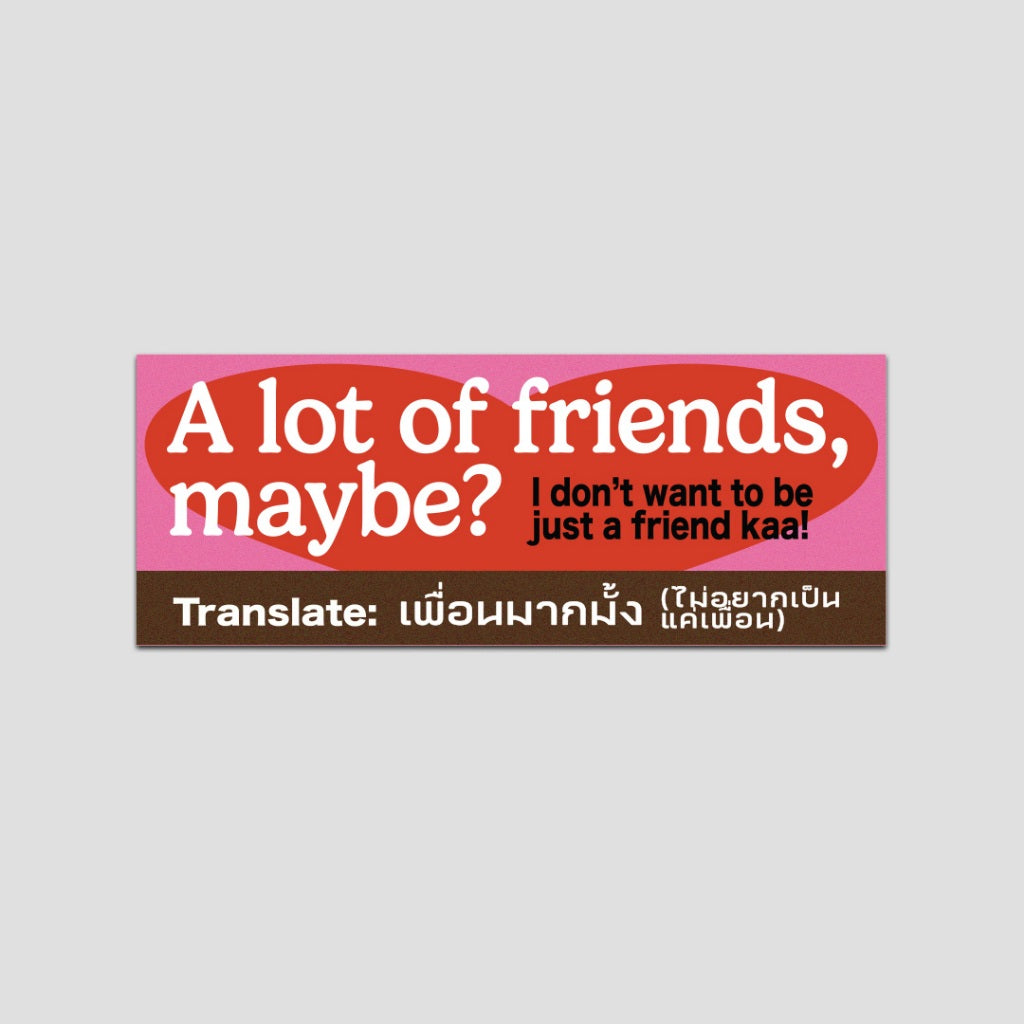 Garcon Quote sticker A lot of friends