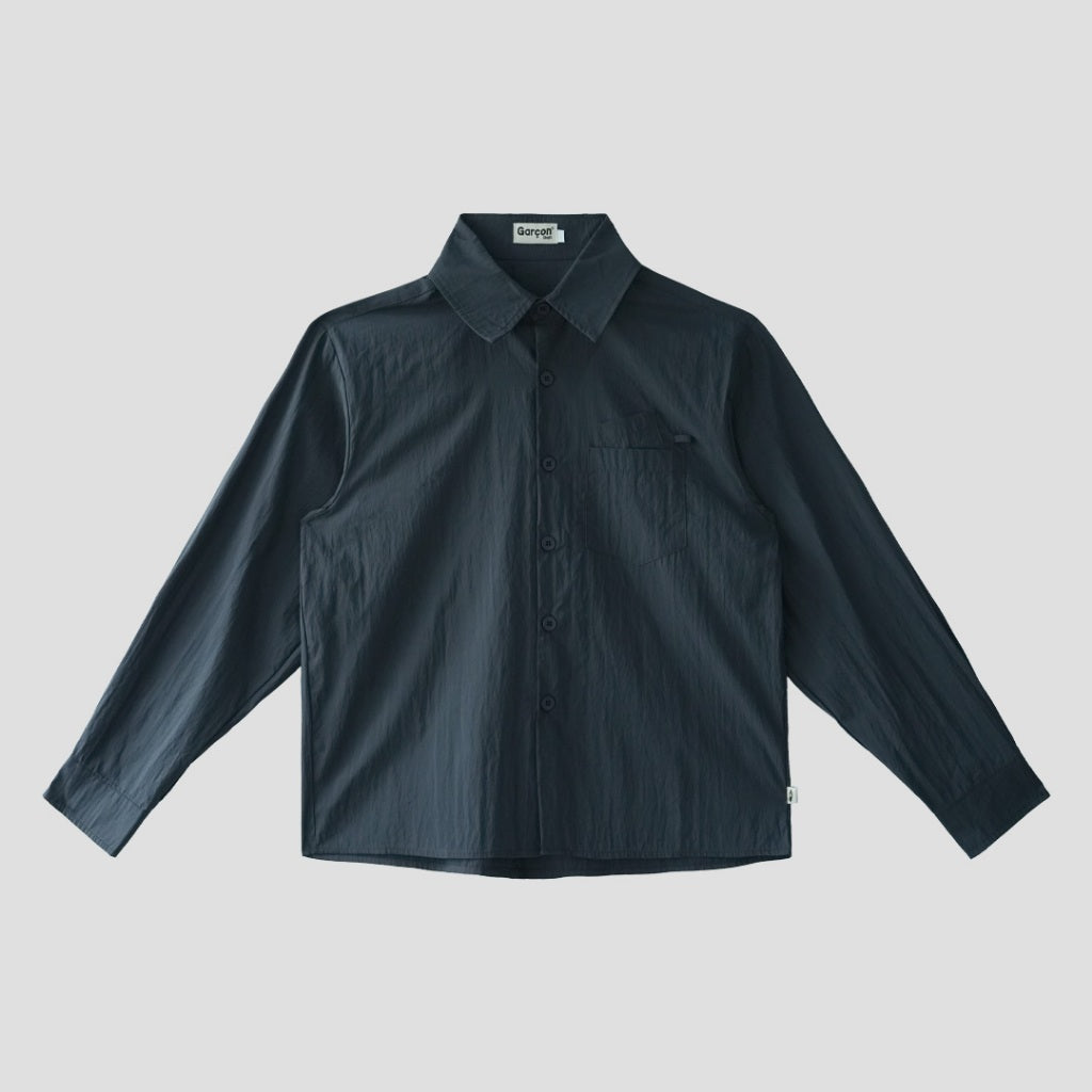 Utility Pocket Black Shirt
