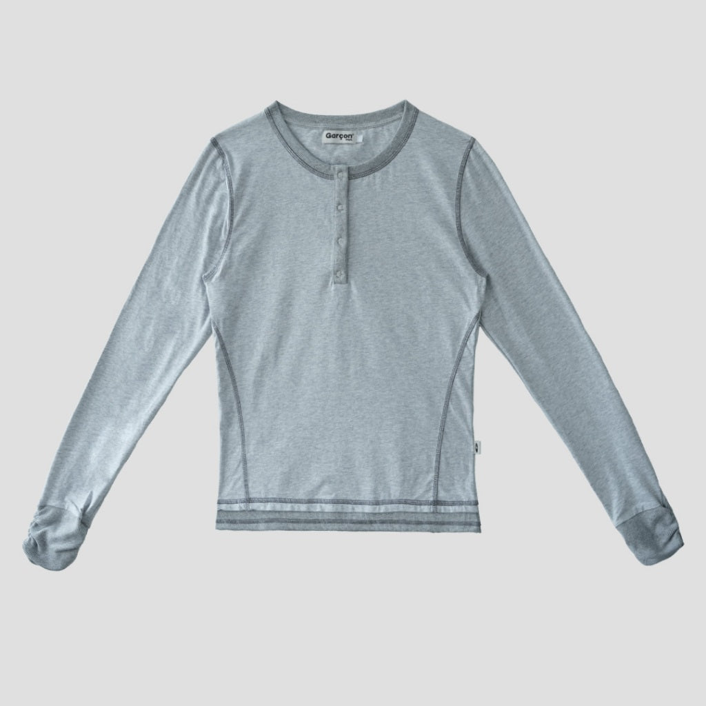 Slim layers black Long sleeve shirt Light grey / S
