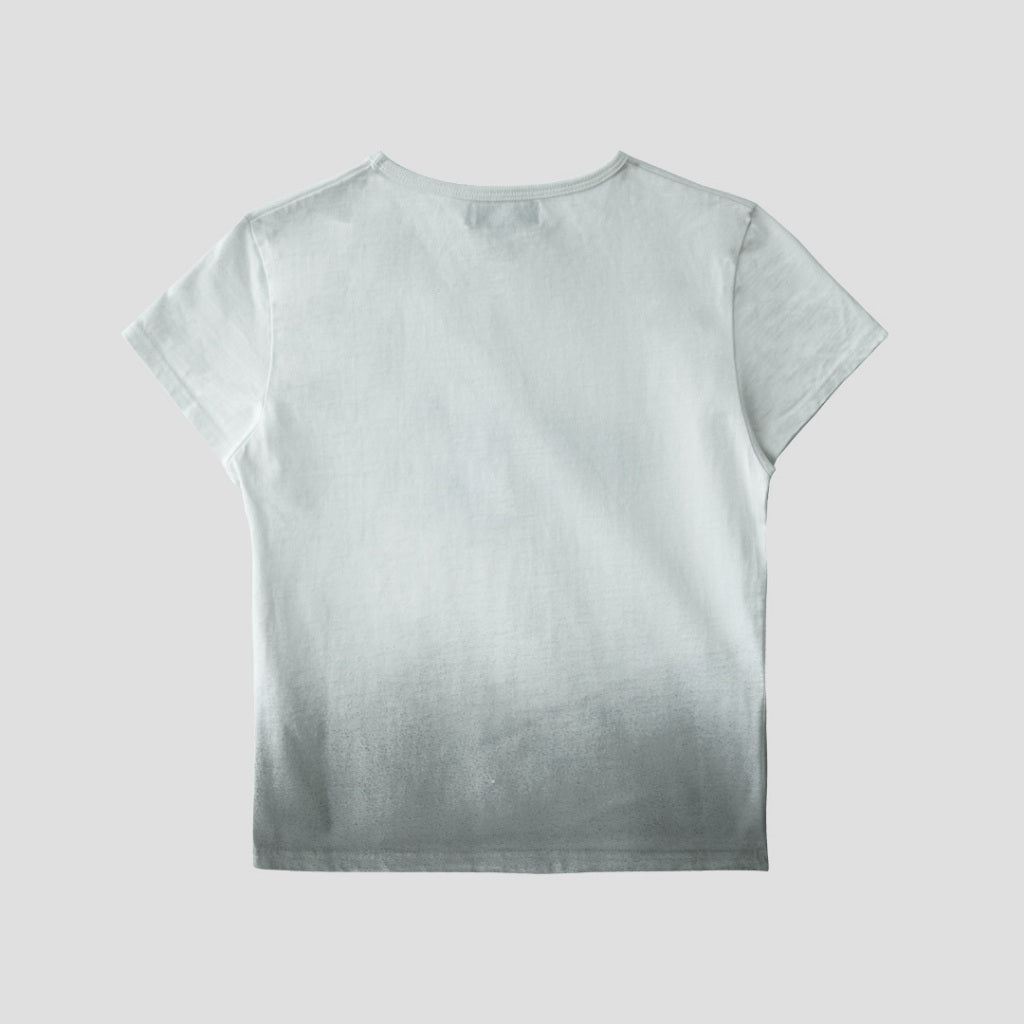 Fade black baby tee slim