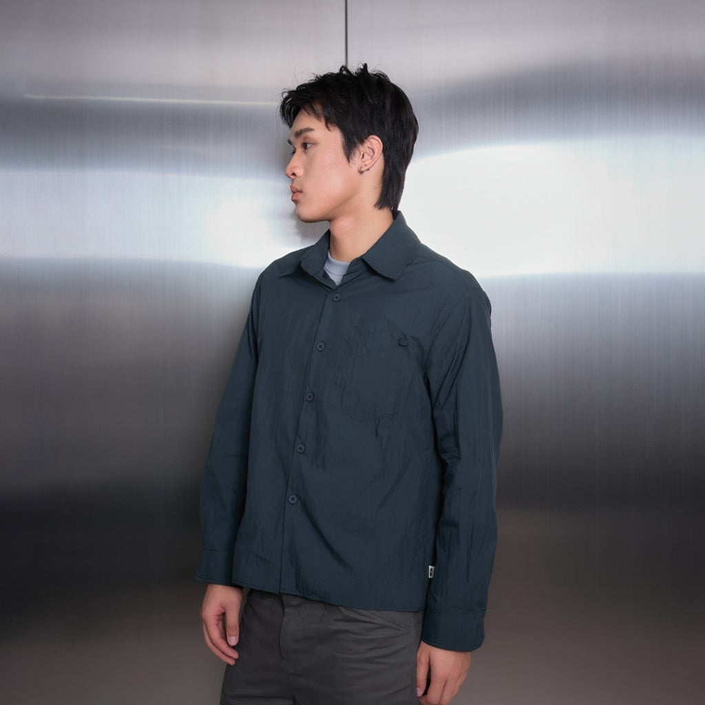 Utility Pocket Black Shirt