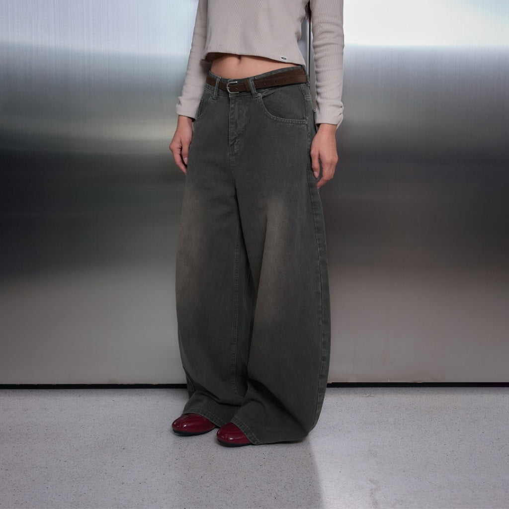 Garcon fade brown baggy denim