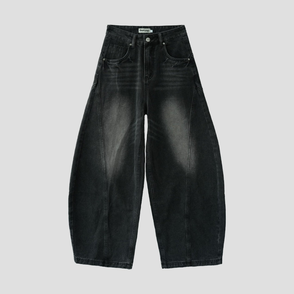 Garcon fade black baggy cutting denim S