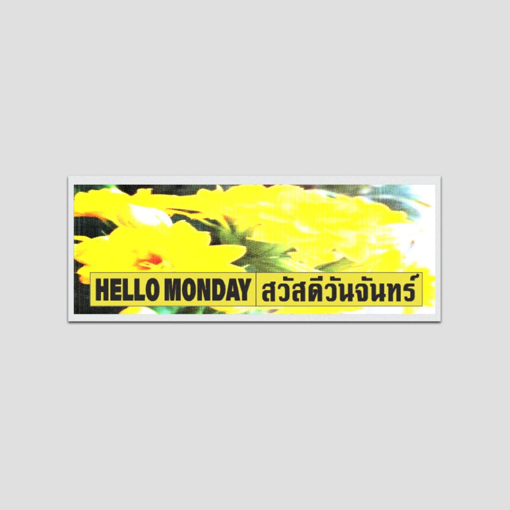 Garcon Quote sticker Hello monday