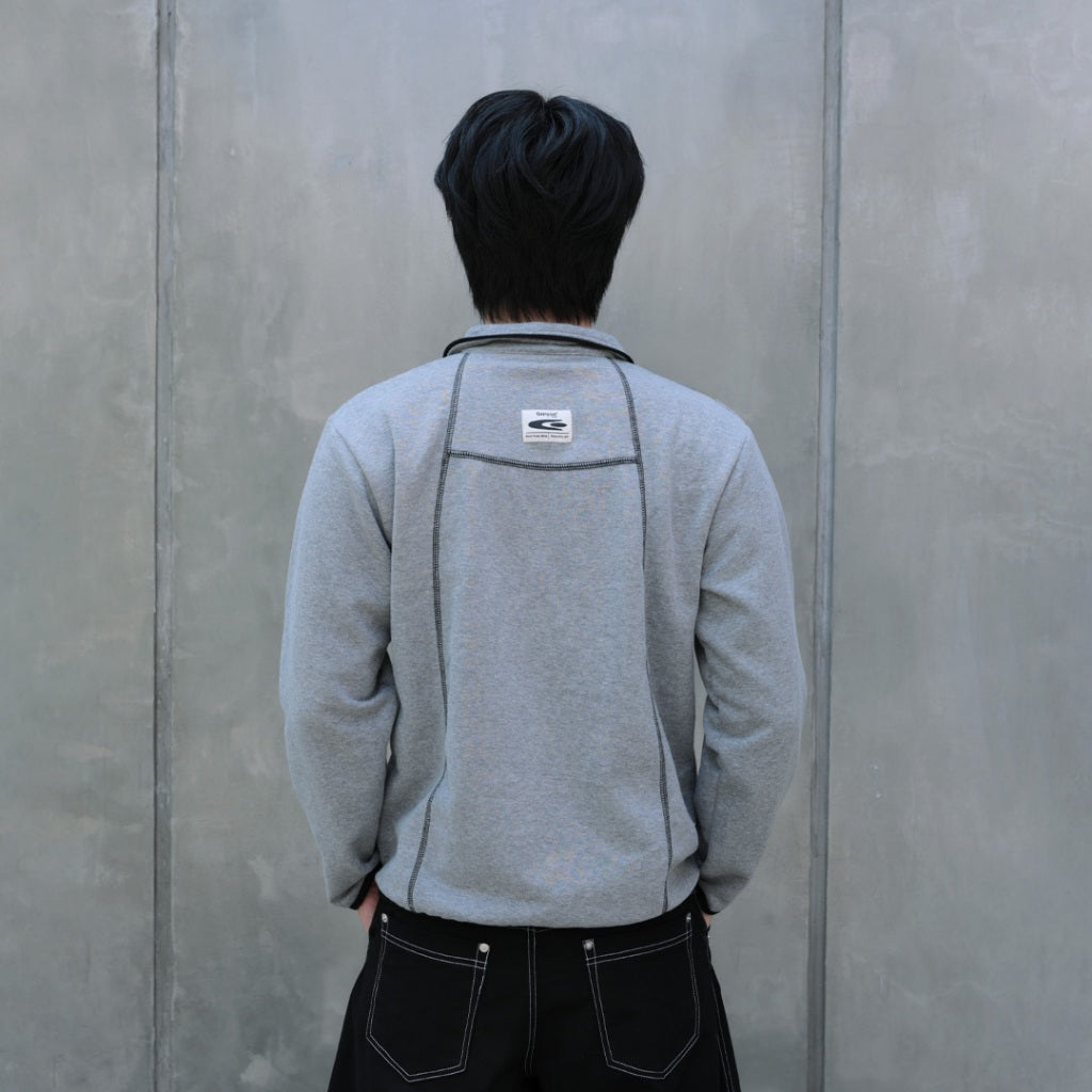 Garcon grey logo cutting Long sleeve shirt