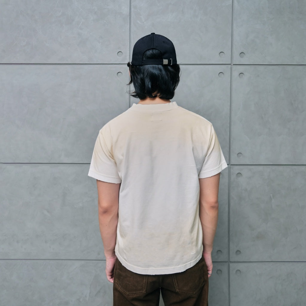 Roughlife dust fade white tee