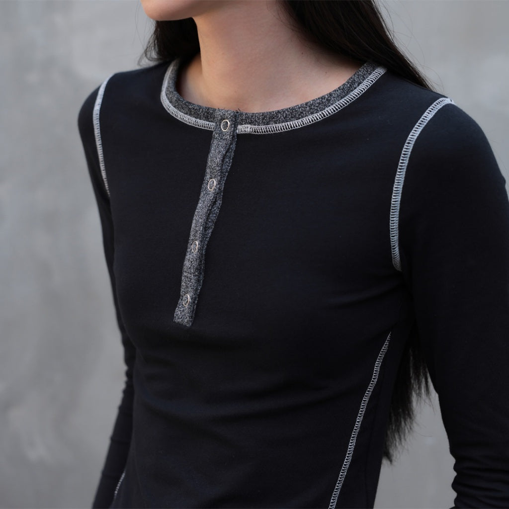 Slim layers black Long sleeve shirt