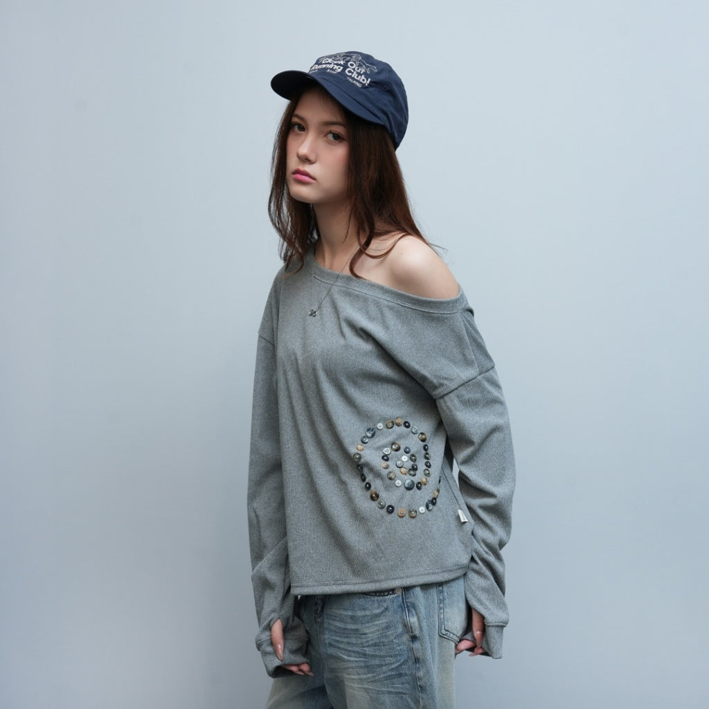 Relaxed Off-Shoulder Sweater