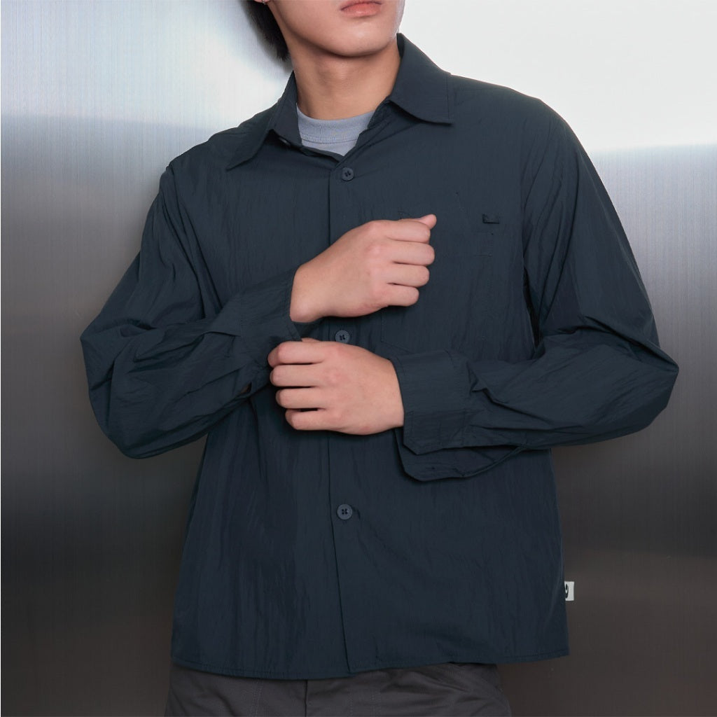 Utility Pocket Black Shirt