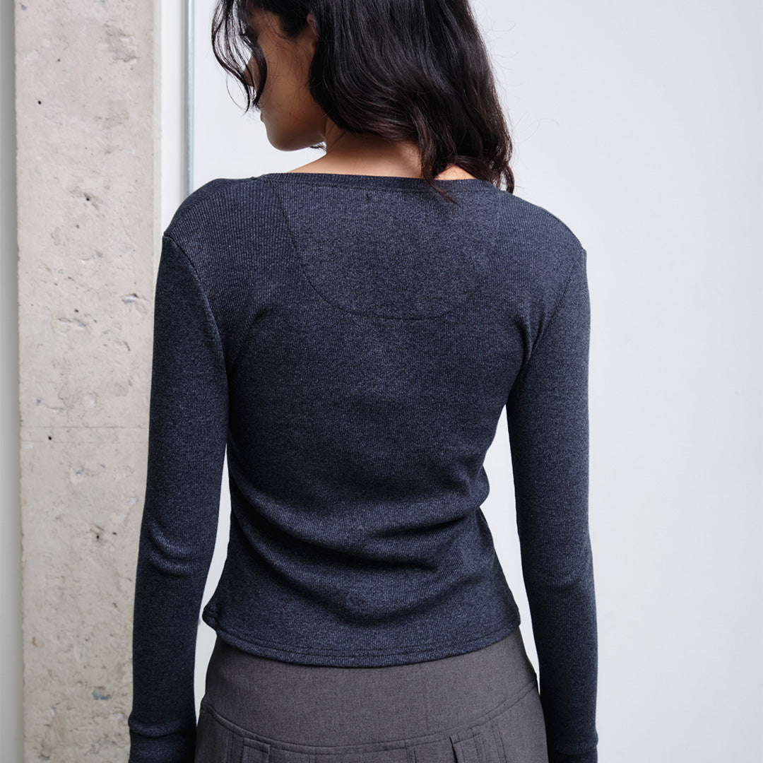 Garcon Slim dark grey ring shirt