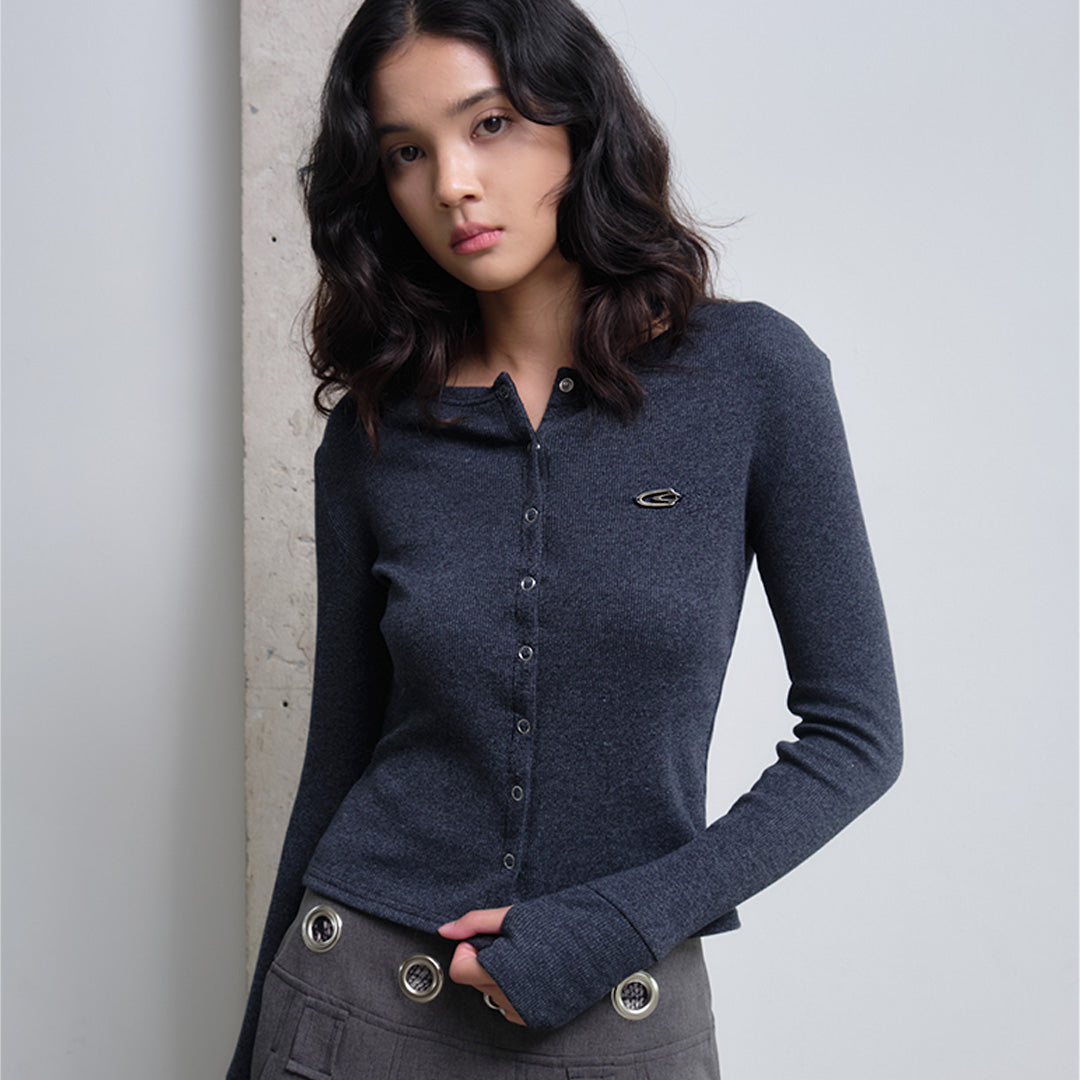 Garcon Slim dark grey ring shirt